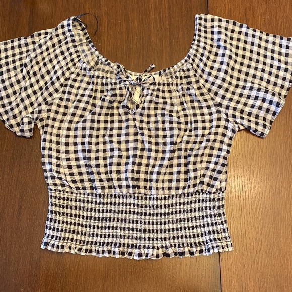 Pink Rose Black GinghamTop Size Medium - Picture 13 of 13